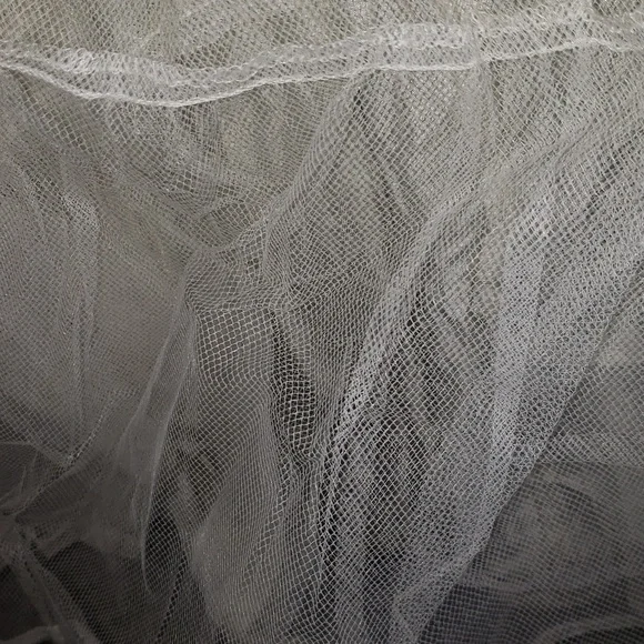 Gunne Sax One Shoulder Special Occassion Formal White Silver Lace Dress 5 - Picture 8 of 11